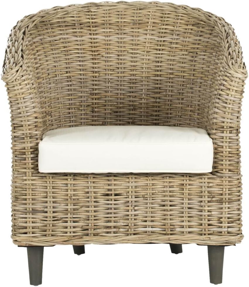SAFAVIEH Omni Barrel Wood Accent Chair, 30" FOX6501C