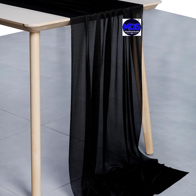 MDS Halloween Chiffon Table Runner - 10 Pack, 29 x 120 Inches, 10ft Each - Sh...