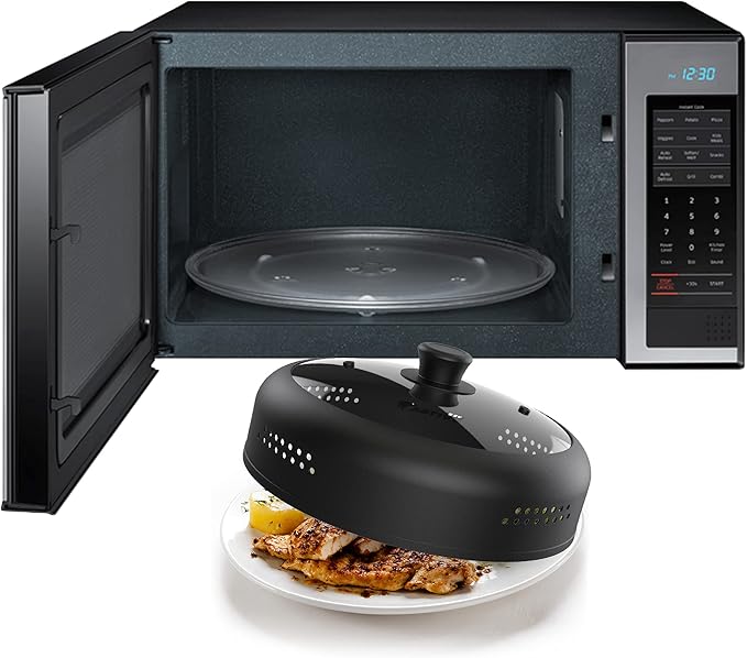 Microwave Cover for Food, Silicone and Glass Splatter Guard Lid for - Image 6