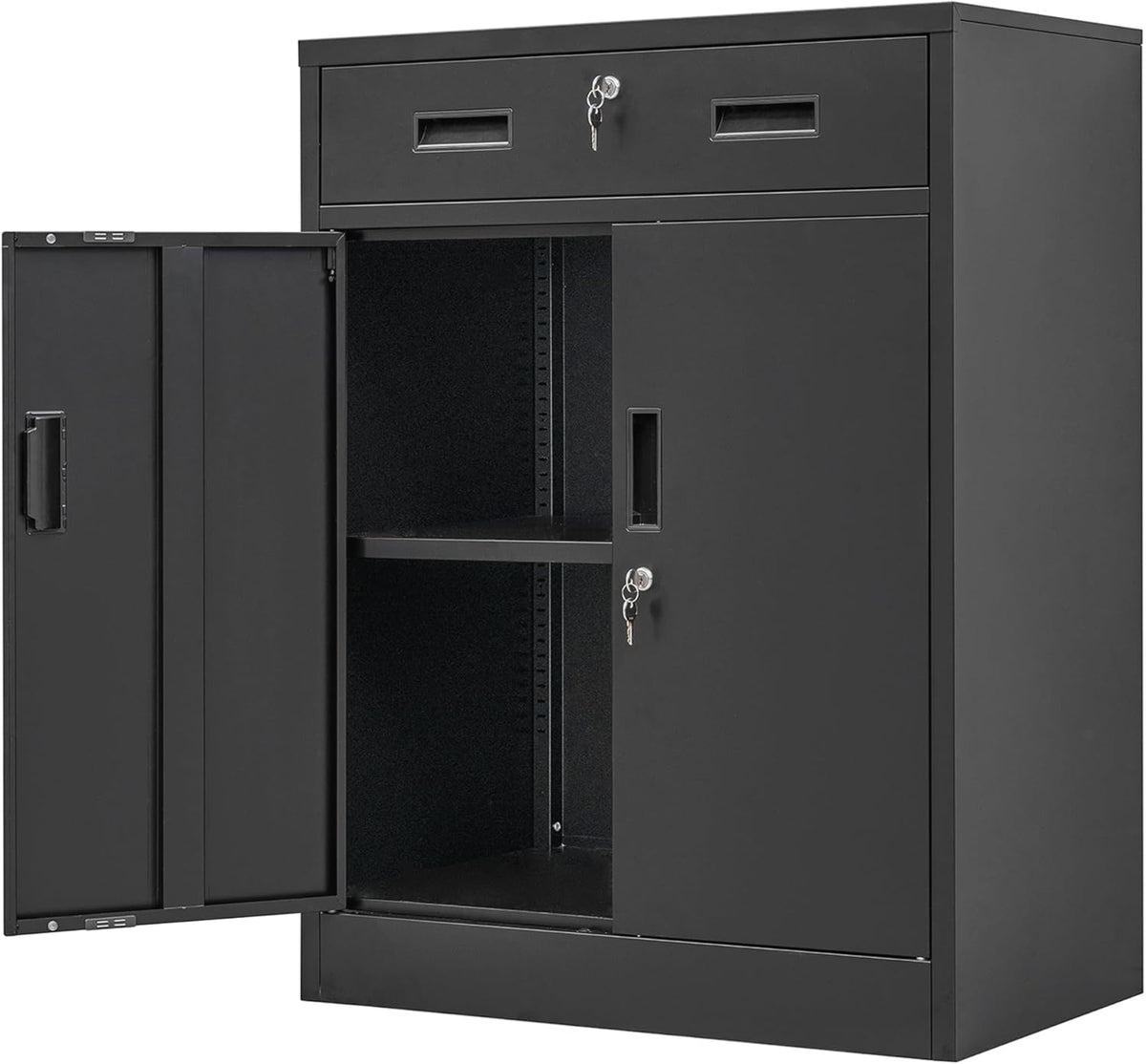 metal storage cabinet, 36" h x 28" w, main product view