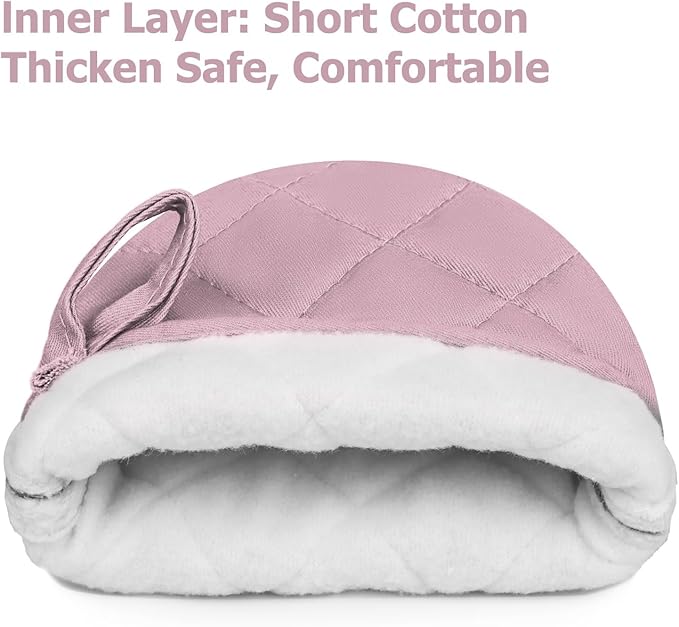 Short Oven Mitts, Heat Resistant 500°F, Silicone Grip Kitchen Gloves, Non-Slip - Image 4