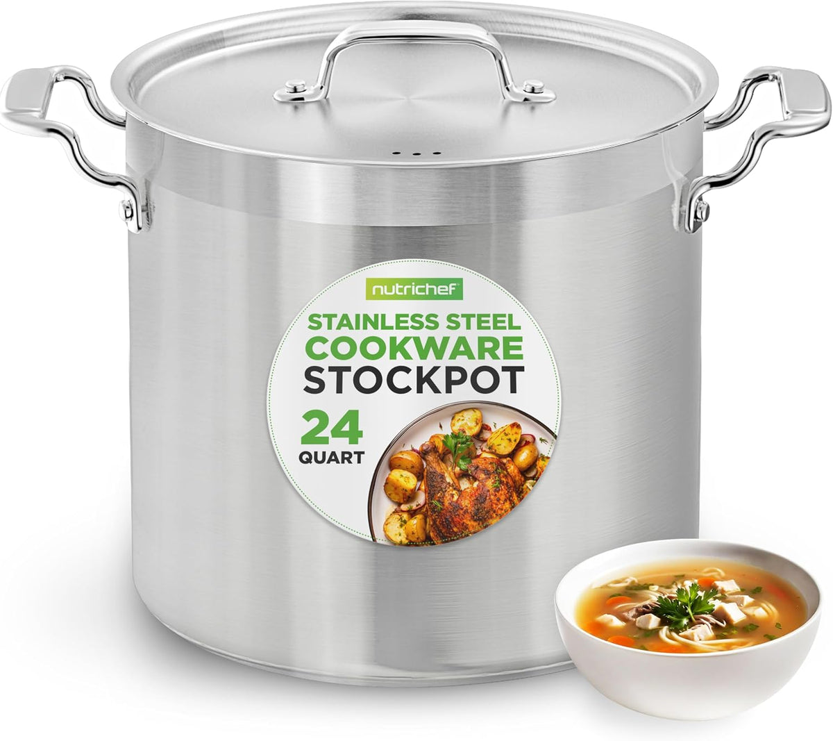 NutriChef Stainless Steel Stock Pot