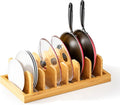 Bamboo Pot Lid Organizer Pot Lid Holder, Pot and Pan Organizer Drawer Organizer by MinBoo