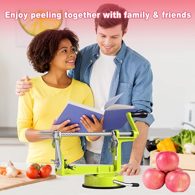 Apple Peeler, Slicer Corer Potato Peelers 3 In 1, Stainless Steel Heavy Duty - Image 7