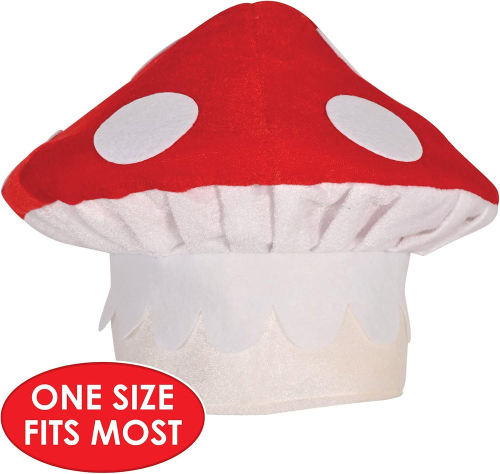 Beistle Unisex Plush Mushroom Hat – Arcade Party Supplies, Birthday & Hal...