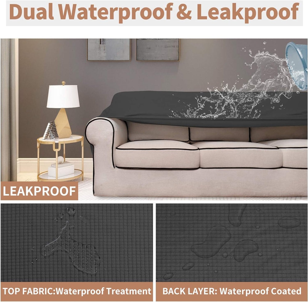 Easy-Going 100% Waterproof Chair Couch Cover, Stretch Jacquard Sofa Cover