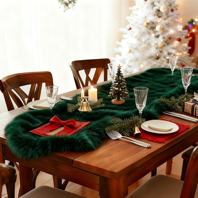 duduta Emerald Green Faux Sheepskin Runner Rug 2x6 ft, Fluffy Shag Bedroom Dorm - Image 7