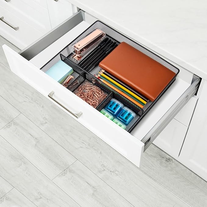 VyGrow Desk Drawer Organizer Tray, Metal Mesh Drawer Organizers Office - Image 5