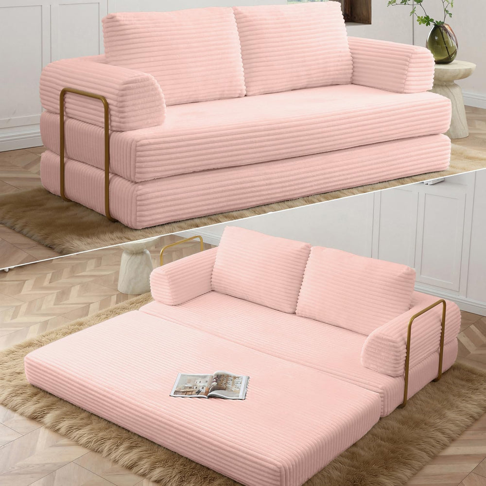 HANXIN 79.5'' Futon Sleeper Sofa Bed, Boneless Couch for Living Room,...