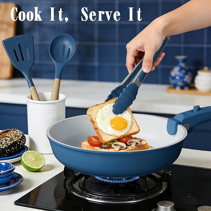 Umite Chef Pots and Pans Set Non Stick, Healthy Induction Cookware Oven Safe RV - Image 5