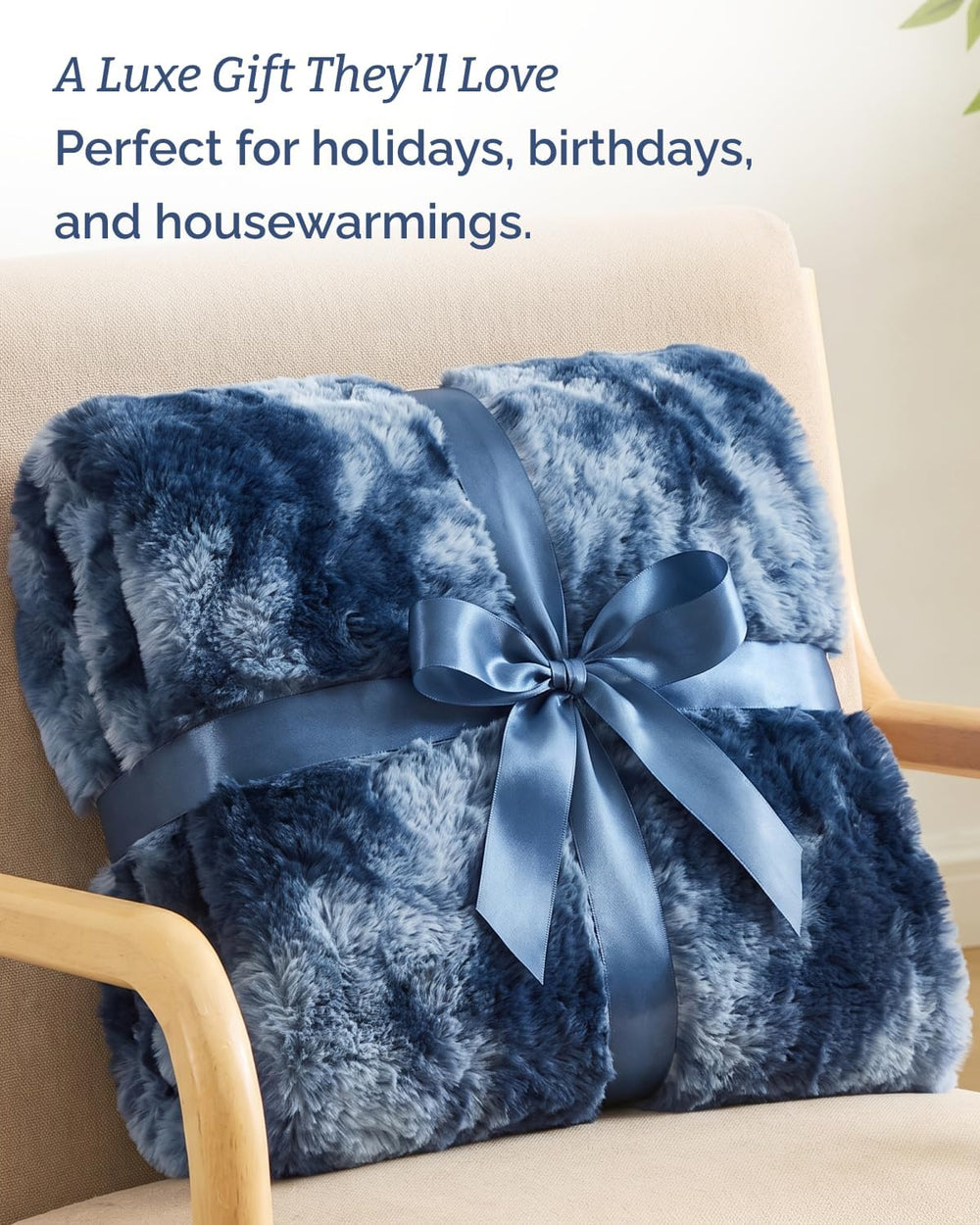 Faux Fur Throw Blanket - Throw Size Bubble Blanket - 50" x 60", Mar...