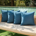 MIULEE Pack of 4 Decorative Outdoor Throw Pillow Covers Linen Waterproof Pillow by MIULEE