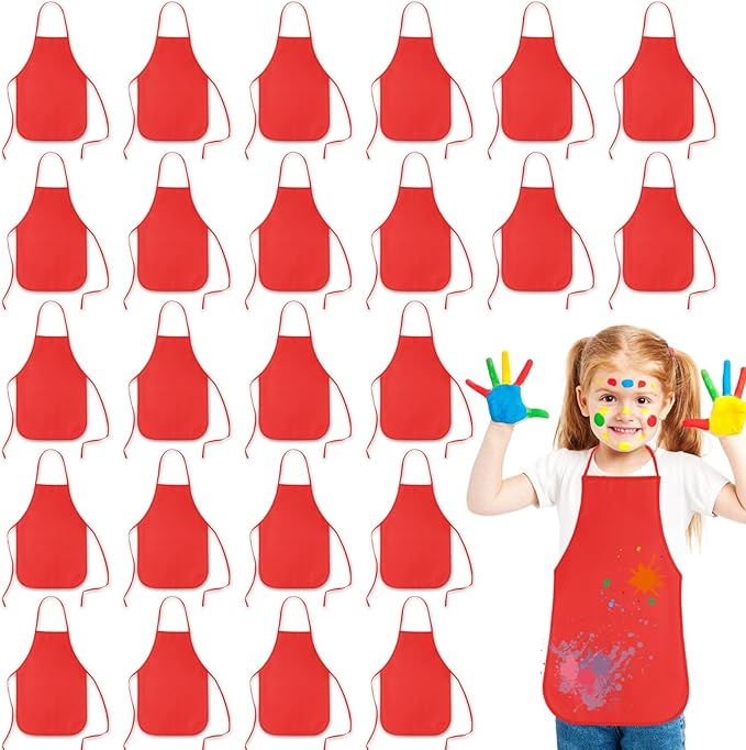 KUUQA 16/24/30/36/40Pcs Kids Apron Painting Aprons by KUUQA