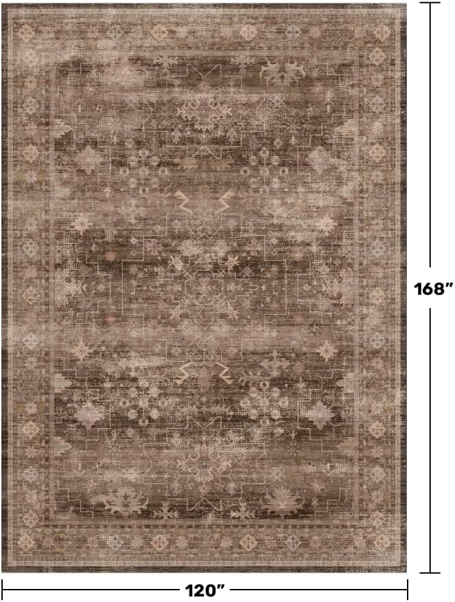 Hazo Haus Brown Rug for Living Room 10x14 - Image 2