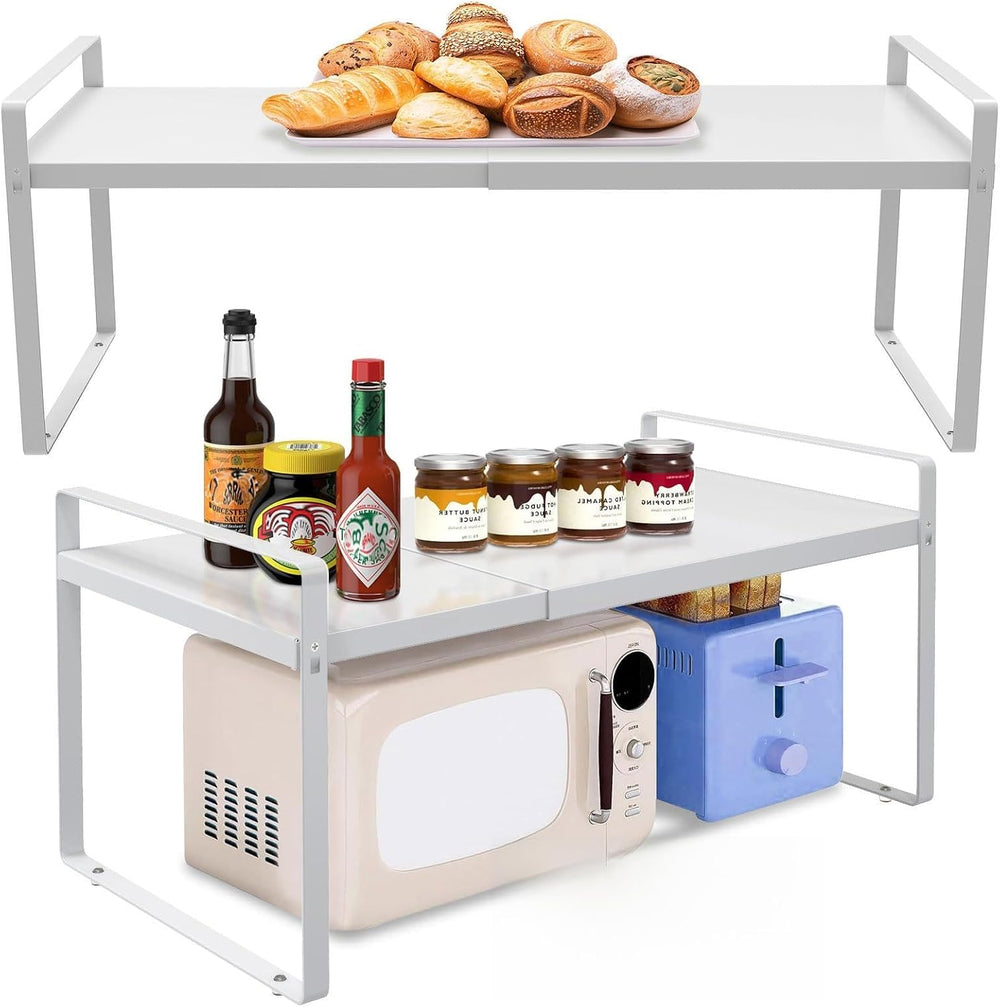 Adjustable Kitchen Shelf Organizer 9", Heavy-Duty Cabinet Shelves