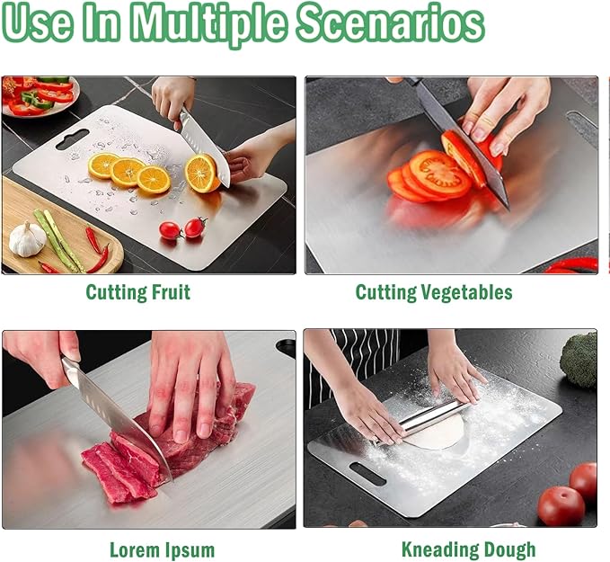 Stainless Steel Cutting Boards for Kitchen, 2026 New Upgrade Titanium Cutting - Image 2