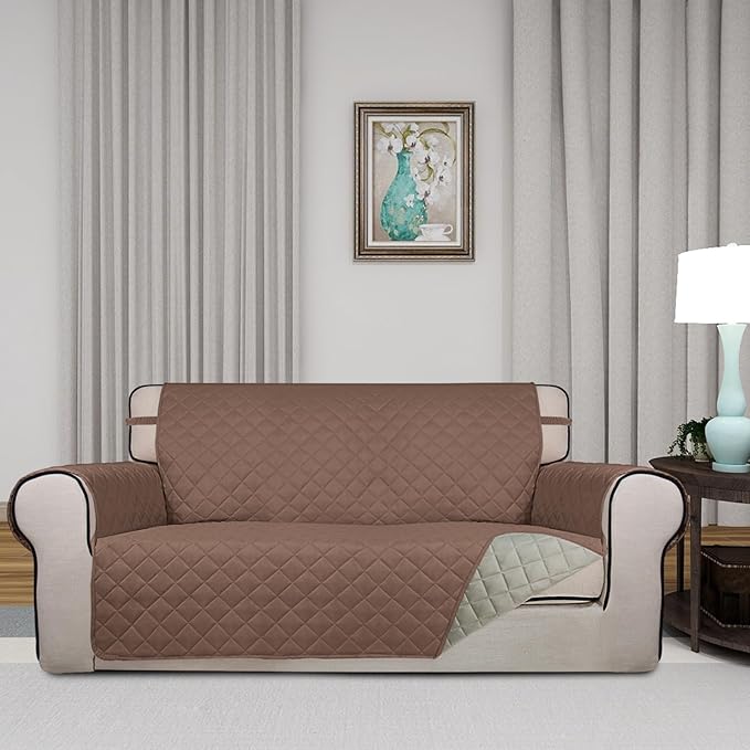 PureFit Reversible Quilted Sofa Cover, Water Resistant Slipcover Furniture - Image 2