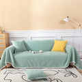 HANDONTIME Couch Cover for Sectional Sofa L Shape Light Green Cute Chenille Pet by HANDONTIME