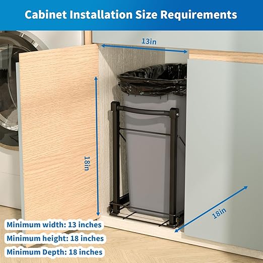 Adjustable Under Cabinet Trash Can Organizer