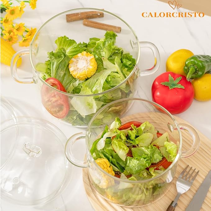 3 L Glass Cooking Pot with Lid, Glass Simmer Pot, Save Energy, Heat Resistant - Image 5