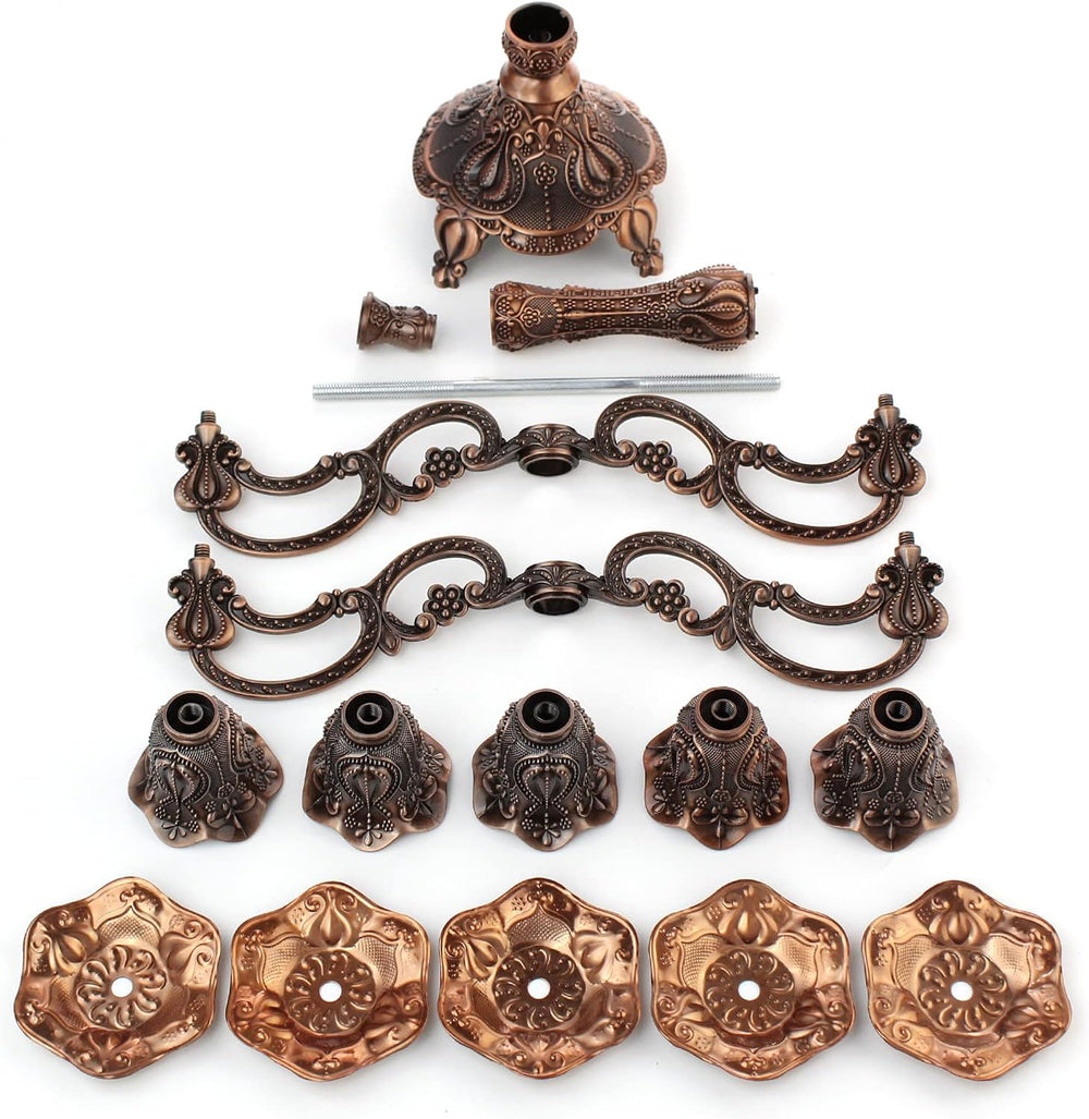 5-Candle Metal Candelabra 10.3 Inch Tall Candlestick Candle Holders for Home ...