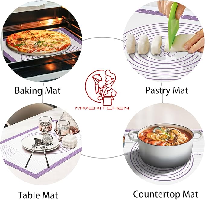 Non-stick Silicone Pastry Mat, Extra Large Silicone Baking Mat - Image 3