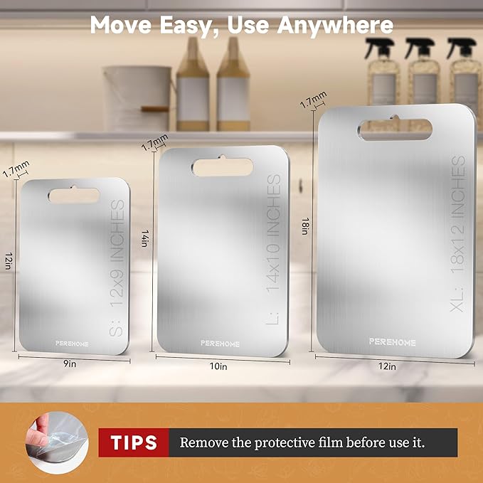 Titanium Cutting Board for Kitchen, Cutting Board Double Sided Food Grade - Image 7