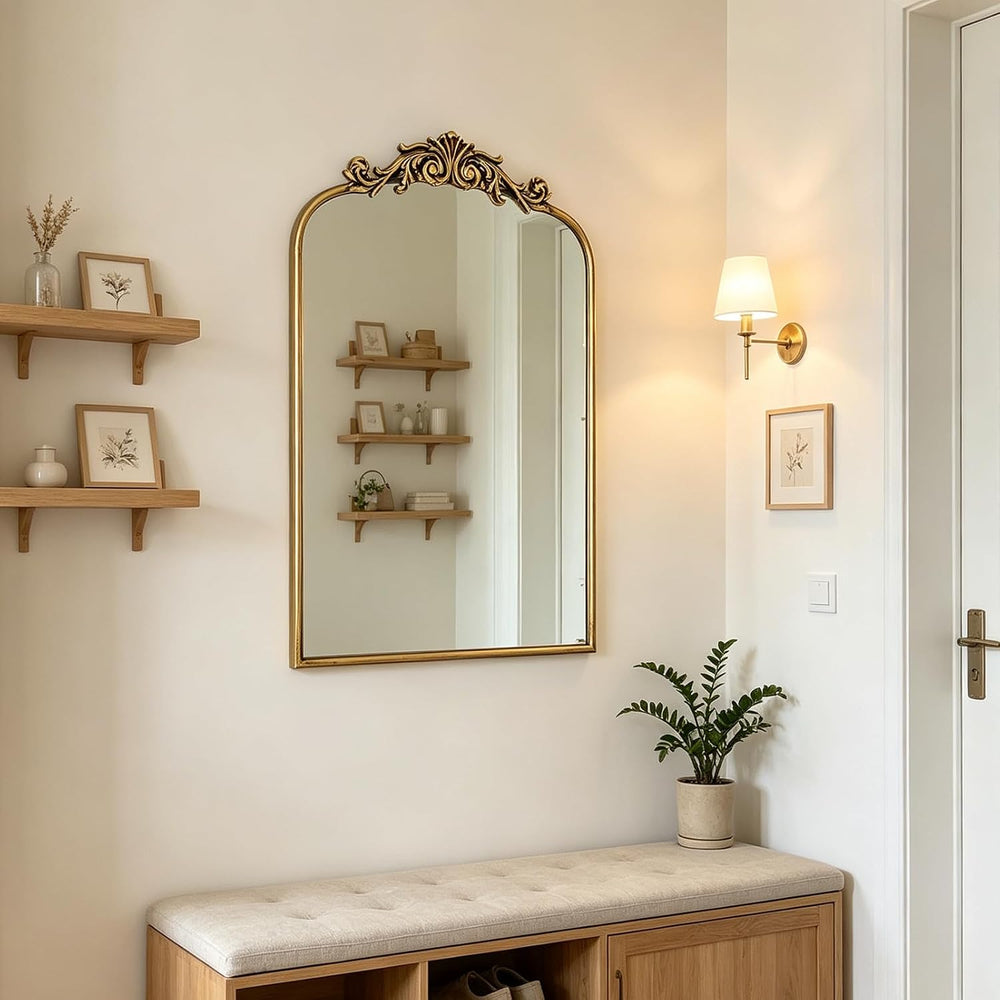 Vintage Mirror Gold Baroque Mirror Antique 16x24 Inches