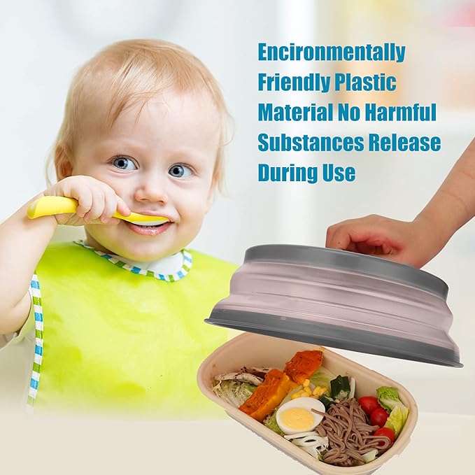 Microwave Cover for Food, Collapsible Microwave Splatter Cover Made of TPR - Image 5