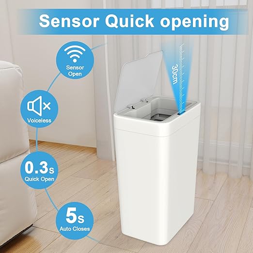 Naisu 2 Pack 4 Gal Bathroom Trash Can