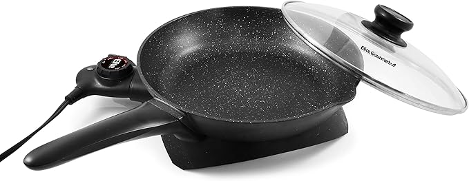 Elite Gourmet EG6207# Scratch Resistant 10.5-inch Fry Pan, Easy-Pour Spout - Image 9