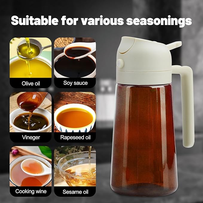 2 In 1 Oil Dispenser And Oil Sprayer, 16 Oz/470 Ml Oil Dispenser - Image 4
