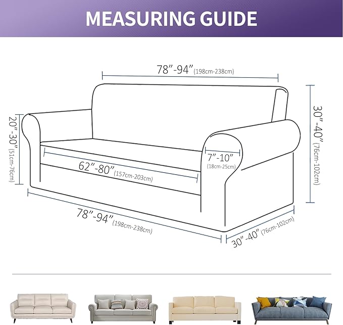 Joccun Christmas Stretch Couch Cover Slipcovers, 1-Piece Sofa Covers - Image 2