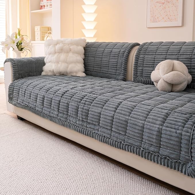 Couch Cover for Dogs Washable, Fuzzy Pet Couch Covers for 3 Cushion Sofa Pet - Image 3