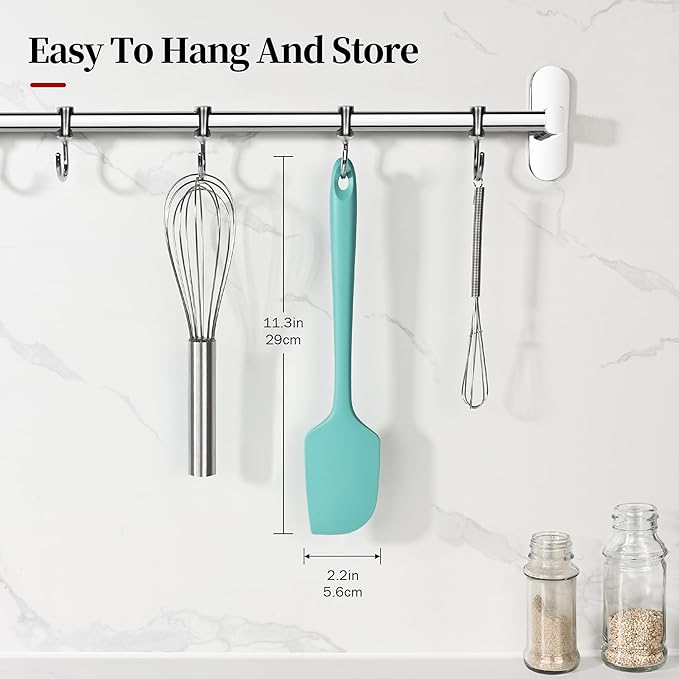 600ºF Heat Resistant Spatula, 11.34 inch High Heat Food Safe Semless Kitchen - Image 2