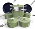 Nuwave Lux 13pc Forged Lightweight Cookware Set PFAS Free, Healthy G10 Duralon by NuWave