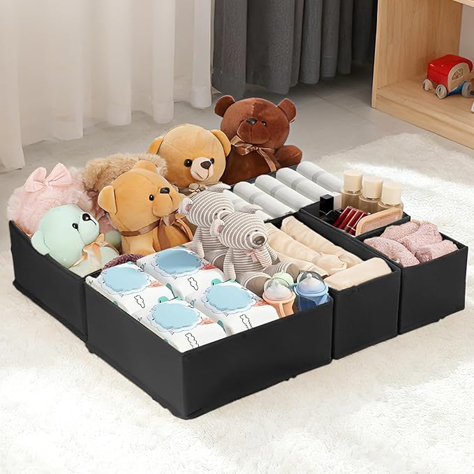 Drawer Organizer Clothes, 16 Pack Dresser Organizer Bins, Foldable Closet - Image 7