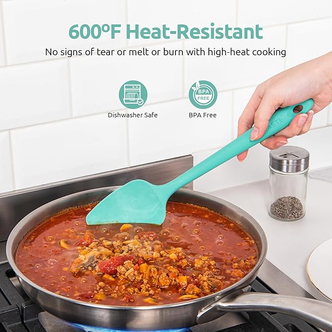 U-Taste Silicone Spoon Spatula Set, 600ºF High Heat Resistant Food Grade - Image 9