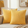 Fancy Homi 2 Packs Yellow Decorative Throw Pillow Covers 20x20 Inch by Fancy+Homi
