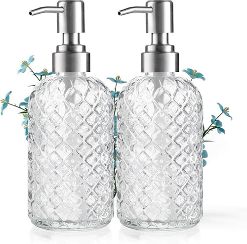 14 Oz Refillable Glass Soap Dispenser by Kaishun