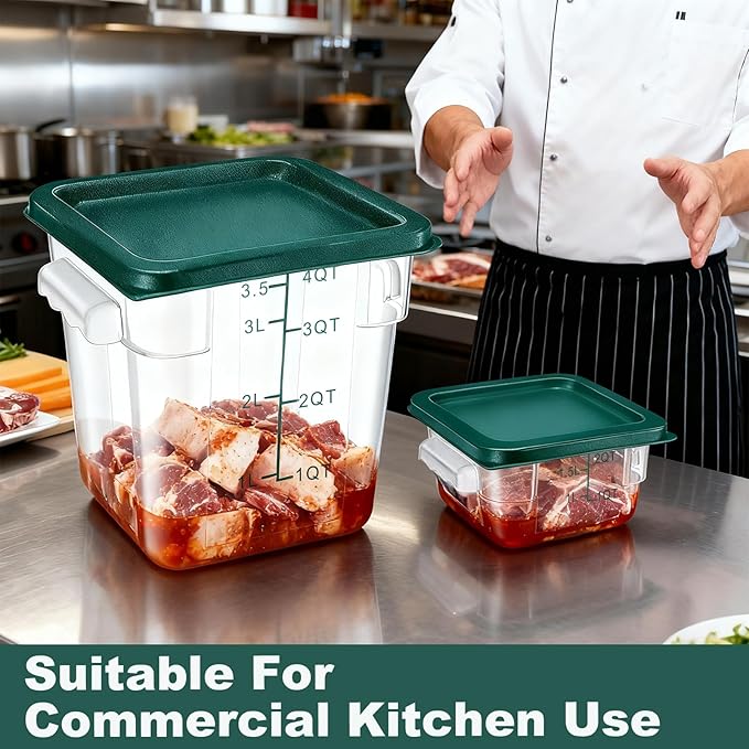 4 Pack 2QT & 4QT Food Storage Containers