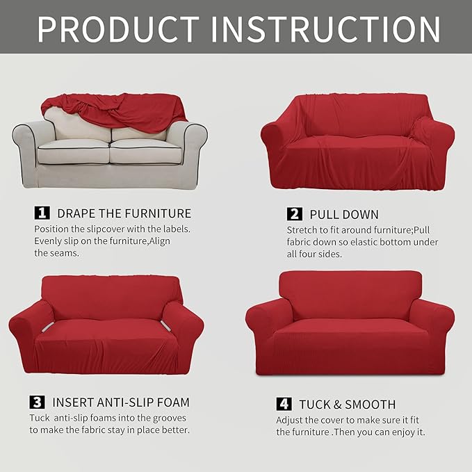 Easy-Going Stretch Oversized Loveseat Slipcover 1-Piece Sofa Cover Furniture - Image 6