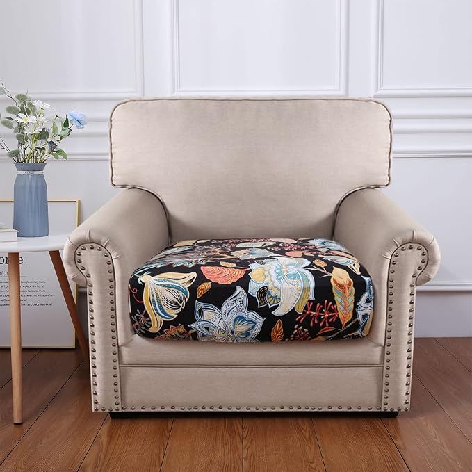 hyha Printed Couch Cushion Covers, Floral Sofa Covers Washable - Image 5