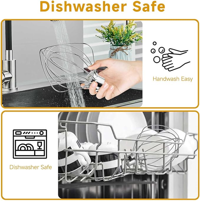 K45WW Whisk Attachment for 4.5 5 QT KitchenAid Tilt-Head Stand Mixer, 6 Wire - Image 9