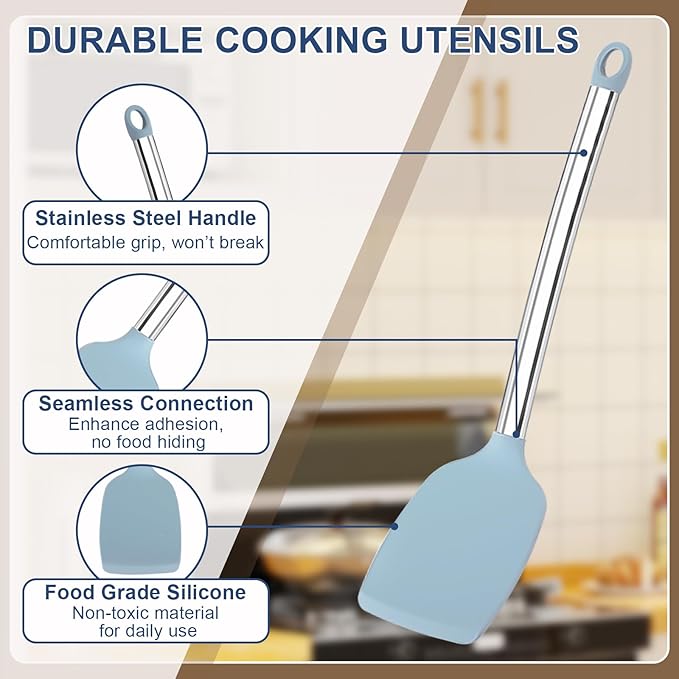 Vayvnt 4PCS Kitchen Utensils Set, Heat Resistant Silicone Utensils Set - Image 3