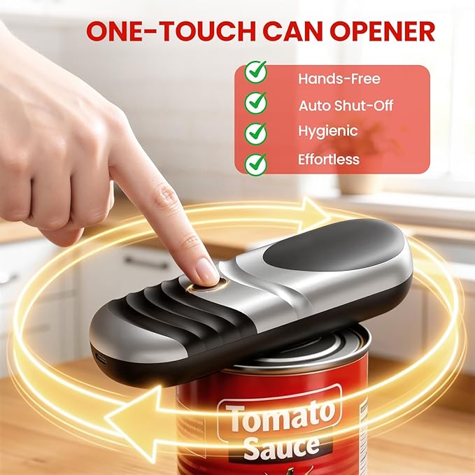 Electric Can Opener One Touch Automatic Can Opener
