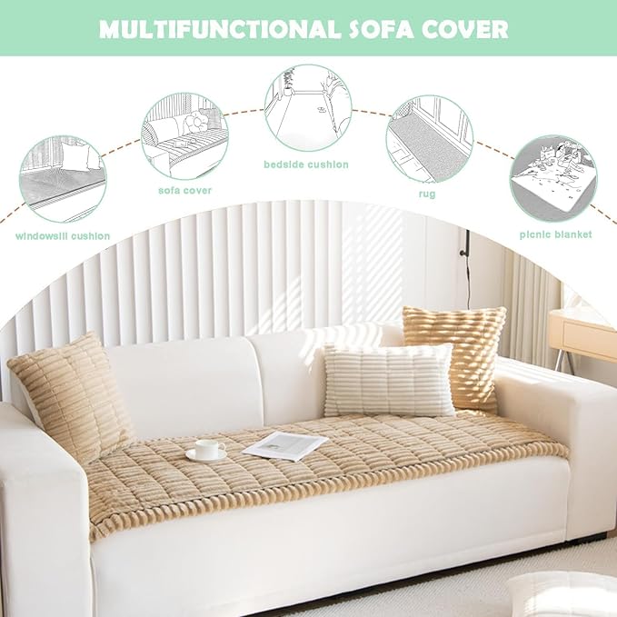 ZQFFB Pet Couch Cover Dogs Washable Non-Slip Couch Protector Pet Friendly Dog - Image 3