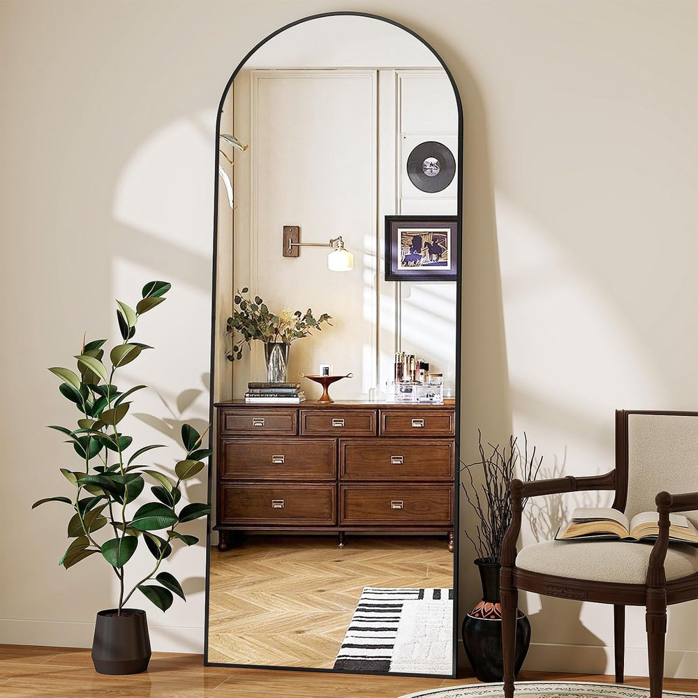 56" x 21" Arch Full Length Mirror, Floor Full Body Mirror