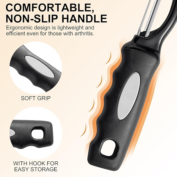 Premium Swivel Vegetable Peeler, Soft Grip Handle and Ultra Sharp Stainless - Image 5