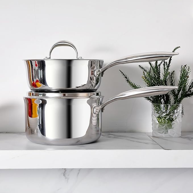 KEAWELL K3 Premium 3-Quart Tri-Ply Stainless Steel Saucepan - Image 4